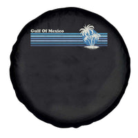 Gulf of Mexico Spare Tire Cover Vintage 80s Palm Trees Sunset