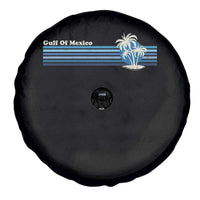 Gulf of Mexico Spare Tire Cover Vintage 80s Palm Trees Sunset