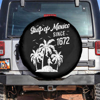 Gulf of Mexico Spare Tire Cover Since 1672 Palm Trees Beach
