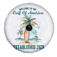 Welcome To America's Gulf Spare Tire Cover Established 2025 Retro Vintage Beach