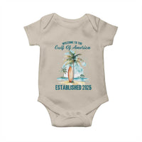 Welcome To America's Gulf Baby Onesie Established 2025 Retro Vintage Beach
