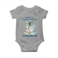 Welcome To America's Gulf Baby Onesie Established 2025 Retro Vintage Beach