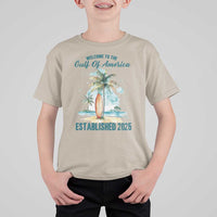 Welcome To America's Gulf T Shirt For Kid Established 2025 Retro Vintage Beach