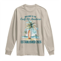 Welcome To America's Gulf Long Sleeve Shirt Established 2025 Retro Vintage Beach