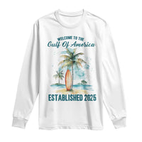 Welcome To America's Gulf Long Sleeve Shirt Established 2025 Retro Vintage Beach