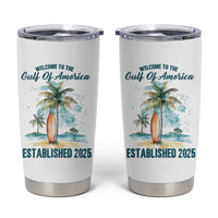 Welcome To America's Gulf Tumbler Cup Established 2025 Retro Vintage Beach