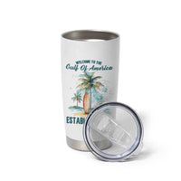 Welcome To America's Gulf Tumbler Cup Established 2025 Retro Vintage Beach