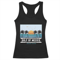 Gulf of Mexico Racerback Tank Top Retro Beach Vibes