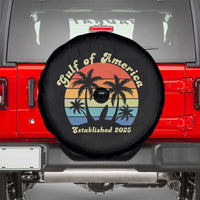 Gulf of America Spare Tire Cover Island Palm Summer Beach Vibes Established 2025