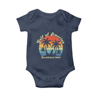 Gulf of America Baby Onesie Island Palm Summer Beach Vibes Established 2025