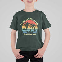 Gulf of America T Shirt For Kid Island Palm Summer Beach Vibes Established 2025