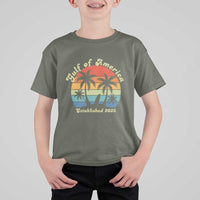 Gulf of America T Shirt For Kid Island Palm Summer Beach Vibes Established 2025
