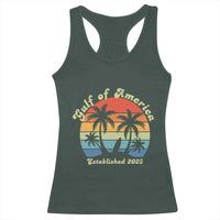 Gulf of America Racerback Tank Top Island Palm Summer Beach Vibes Established 2025