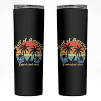 Gulf of America Skinny Tumbler Island Palm Summer Beach Vibes Established 2025
