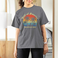 Gulf of America T Shirt For Women Island Palm Summer Beach Vibes Established 2025
