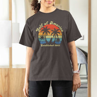 Gulf of America T Shirt For Women Island Palm Summer Beach Vibes Established 2025