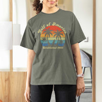 Gulf of America T Shirt For Women Island Palm Summer Beach Vibes Established 2025