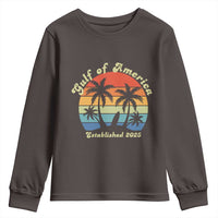 Gulf of America Youth Sweatshirt Island Palm Summer Beach Vibes Established 2025