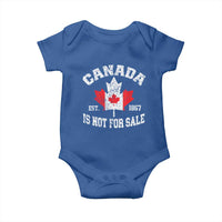 Canada is Not For Sale Baby Onesie Proudly Canadian Independence Flag EST. 1867