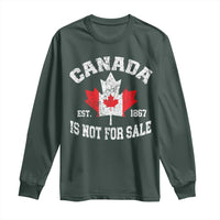 Canada is Not For Sale Long Sleeve Shirt Proudly Canadian Independence Flag EST. 1867