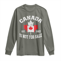 Canada is Not For Sale Long Sleeve Shirt Proudly Canadian Independence Flag EST. 1867