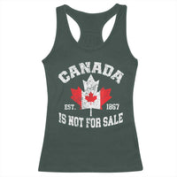 Canada is Not For Sale Racerback Tank Top Proudly Canadian Independence Flag EST. 1867