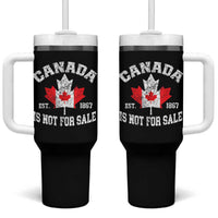 Canada is Not For Sale Tumbler With Handle Proudly Canadian Independence Flag EST. 1867