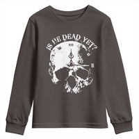 Is He Dead Yet Youth Sweatshirt Skull Distressed