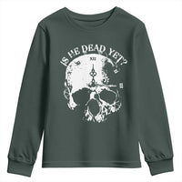 Is He Dead Yet Youth Sweatshirt Skull Distressed