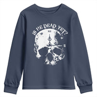 Is He Dead Yet Youth Sweatshirt Skull Distressed