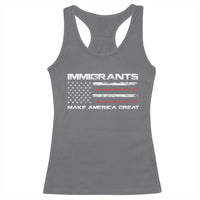 Immigrants Make America Great Racerback Tank Top American Flag