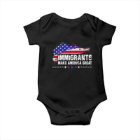 Immigrants Make America Great Baby Onesie American Flag Pro Immigration