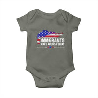 Immigrants Make America Great Baby Onesie American Flag Pro Immigration