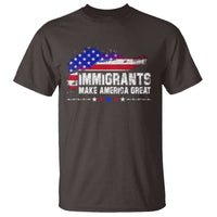 Immigrants Make America Great T Shirt American Flag Pro Immigration