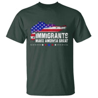 Immigrants Make America Great T Shirt American Flag Pro Immigration