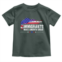 Immigrants Make America Great Toddler T Shirt American Flag Pro Immigration