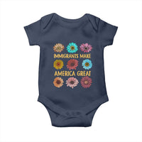 Immigrants Make America Great Baby Onesie Political Progressive Pro Immigration Wildflower Gift