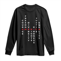 Equal Rights Long Sleeve Shirt Courage Freedom Diversity Rights Kindness Justice Equality
