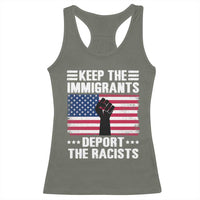 Resist Racism Racerback Tank Top Keep The Immigrants Deport The Racists