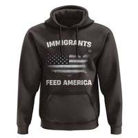 Immigrants Feed America Hoodie Grunge US Flag