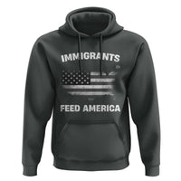 Immigrants Feed America Hoodie Grunge US Flag