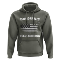 Immigrants Feed America Hoodie Grunge US Flag
