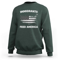 Immigrants Feed America Sweatshirt Grunge US Flag