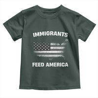 Immigrants Feed America Toddler T Shirt Grunge US Flag