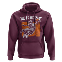 He is Rizzin Hoodie Funny Jesus Playing Basketball Vintage Faith - Wonder Print Shop