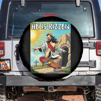 He is Rizzen Spare Tire Cover Funny Jesus Skateboarding Christian Meme - Wonder Print Shop