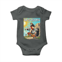 He is Rizzen Baby Onesie Funny Jesus Skateboarding Christian Meme - Wonder Print Shop