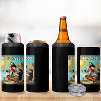 He is Rizzen 4 in 1 Can Cooler Tumbler Funny Jesus Skateboarding Christian Meme - Wonder Print Shop