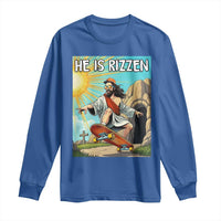 He is Rizzen Long Sleeve Shirt Funny Jesus Skateboarding Christian Meme - Wonder Print Shop