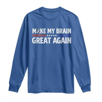 Funny Brain Surgery Recovery Long Sleeve Shirt Make My Brain Great Again Gray Ribbon